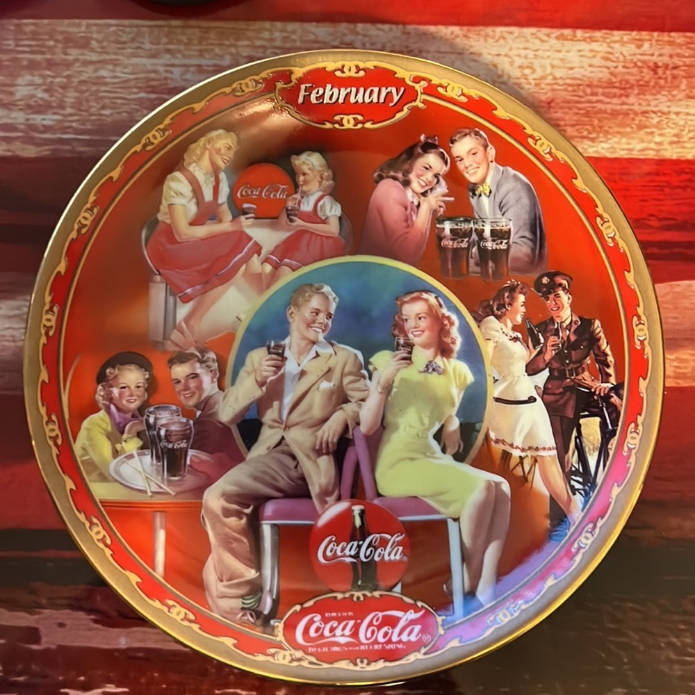 Coca-Cola Limited Edition February Plate #12785A